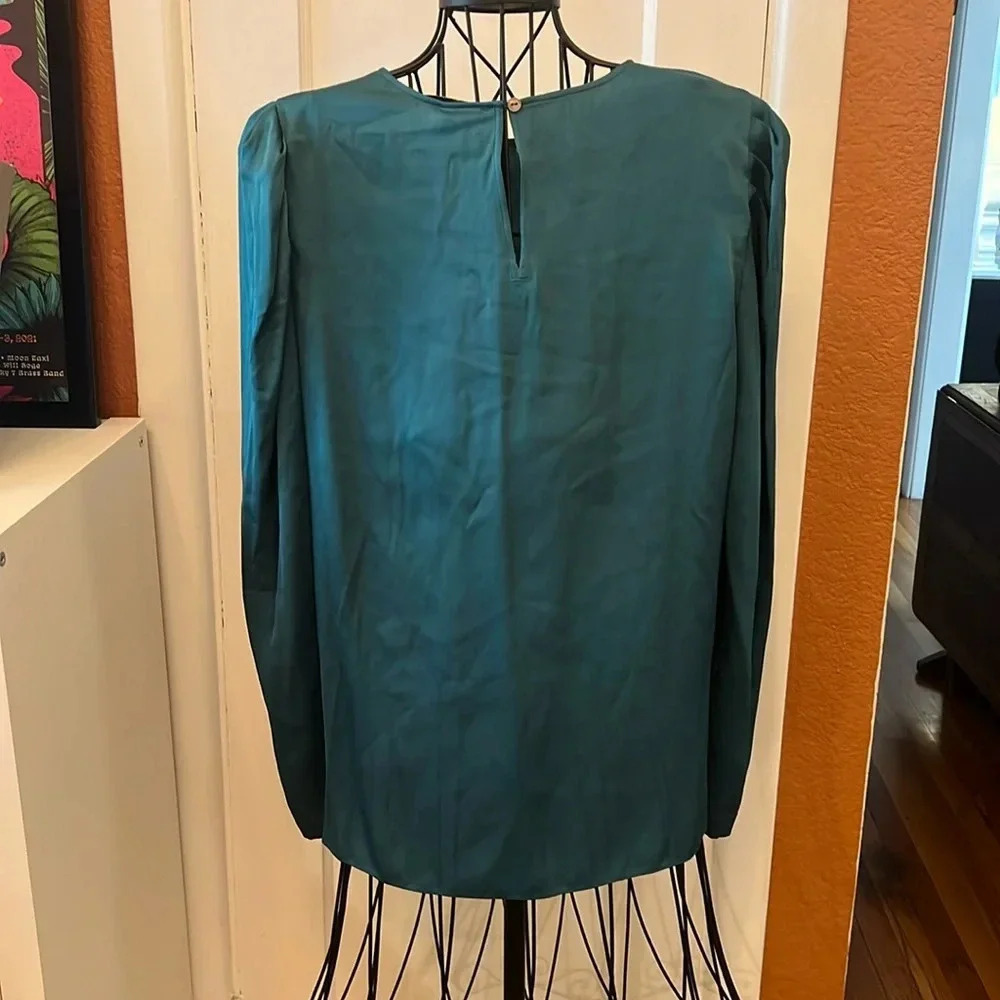 NWT Kobi Halperin Lois Long-Sleeve Silk Blouse-Sz XL - Picture 2 of 10